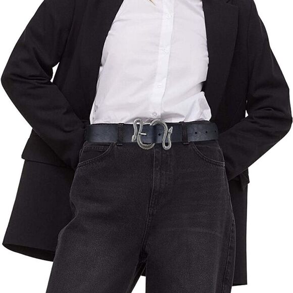 Leather Snake Buckle Belt  - Picture 3 of 3